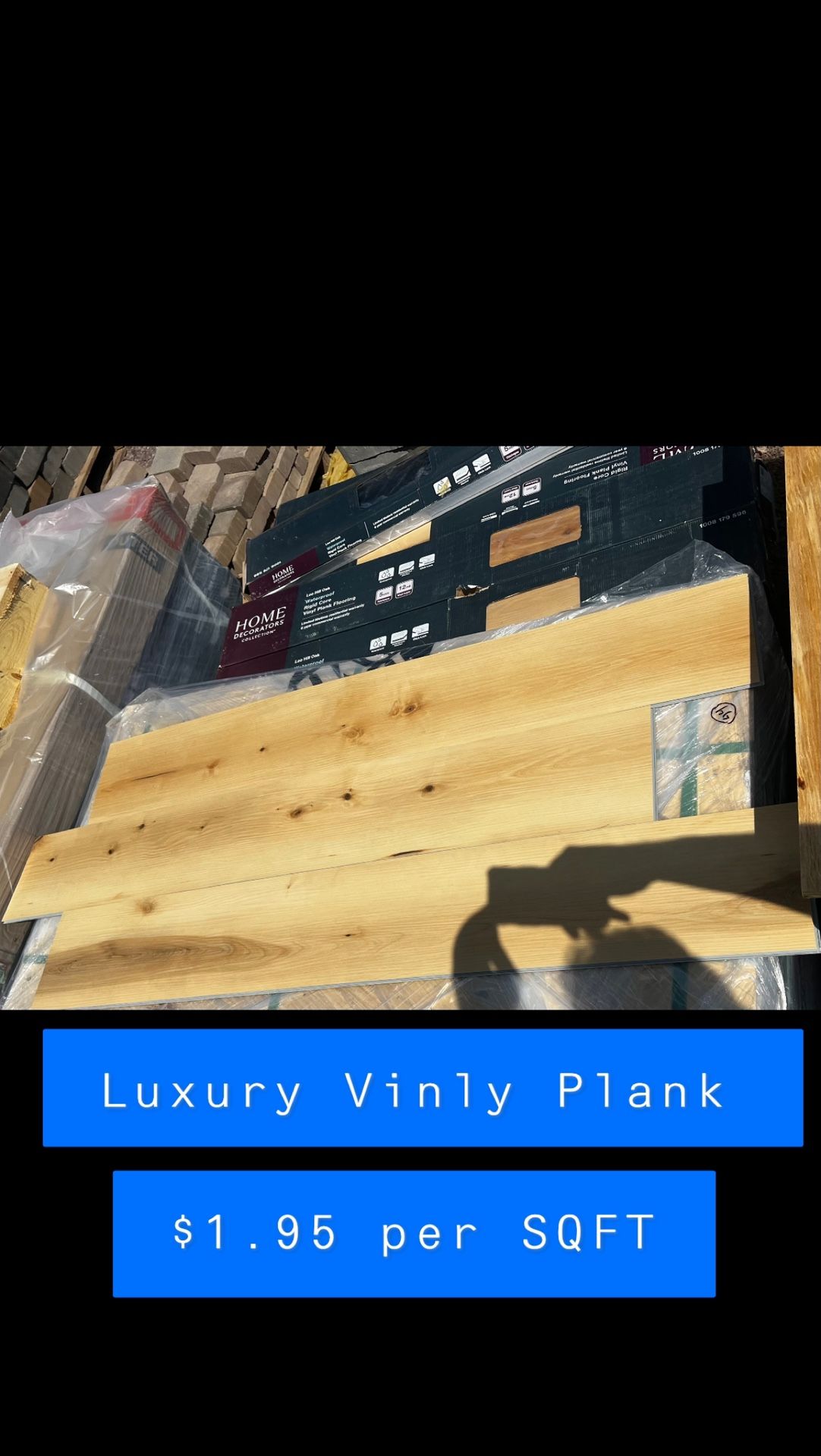 Luxury Vinyl Plank Flooring Leo Hill Oak 7 in. x 48 in. 23.8 SQFT per Case