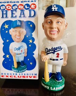 COLLECTIBLE !!! Tom Lasorda Signed 2001 Los Angeles Dodgers .⚾️⚾️⚾️ Bobblehead .