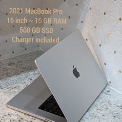 16 Inch 2021 MacBook Pro, 16GB $1200 OBO