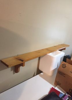 Real wood wall shelf