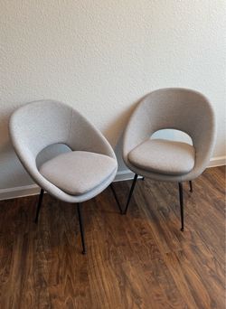 West Elm Orb Upholstered Dining Chairs | Set of 2
