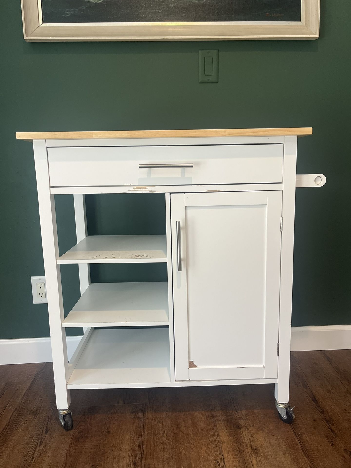 White Kitchen Cart