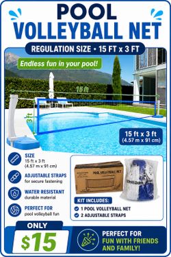 🏐 Pool Volleyball Net – Only $15!