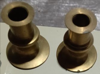 Vintage brass candle holders
