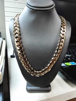Cuban Link Chain - Yellow Gold 10k (.417) 199.3 grams 22 inch