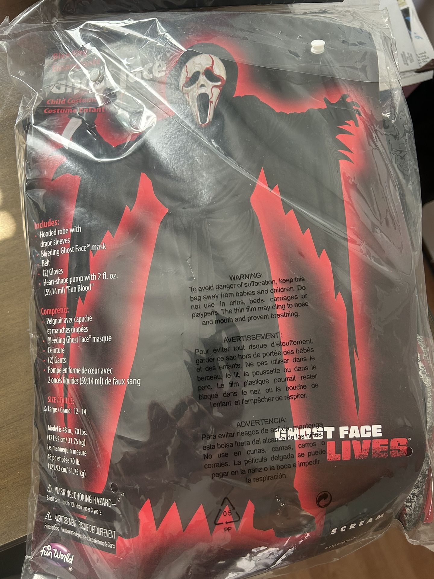 Ghost Face Size 12-14