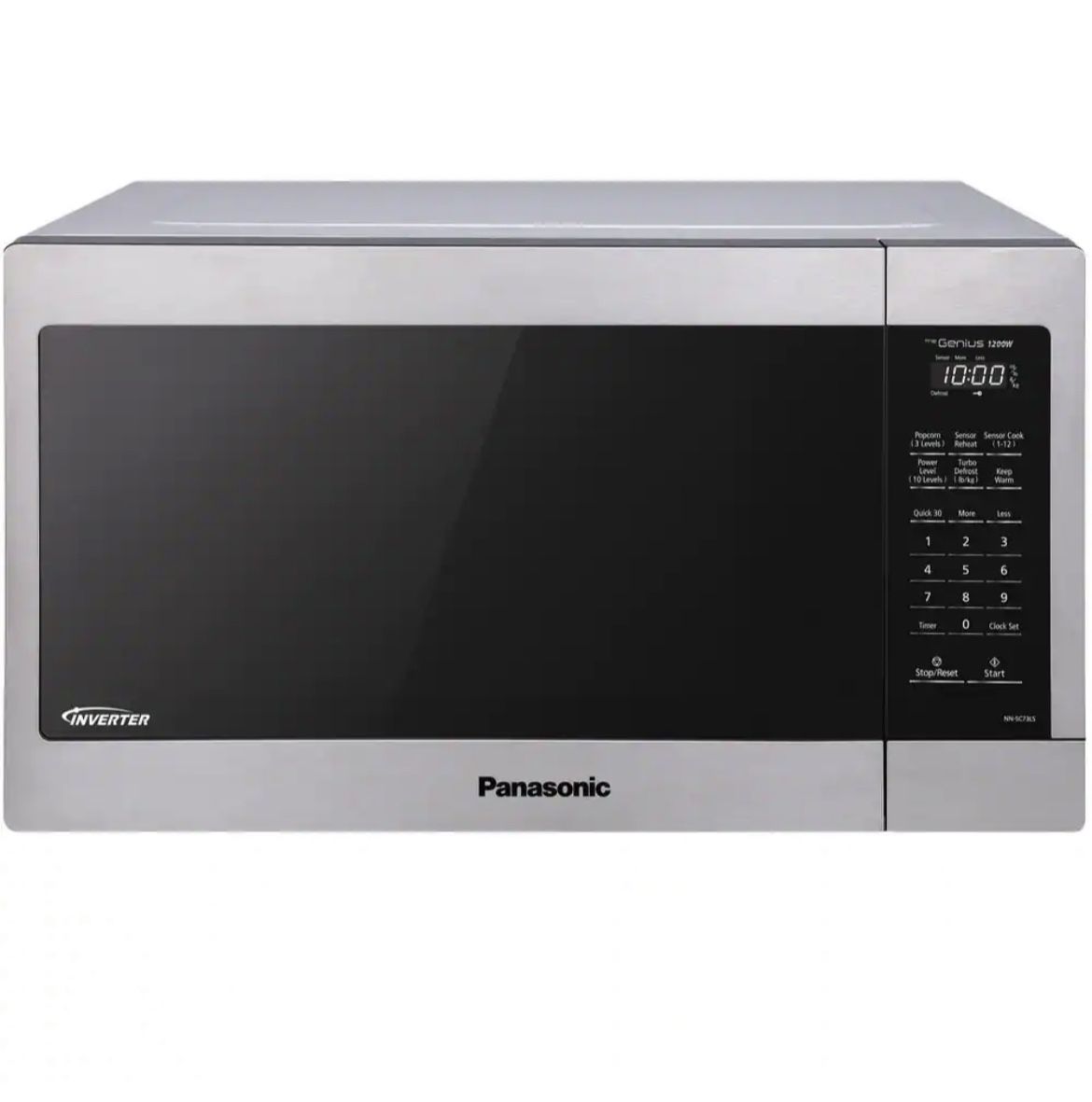 Panasonic 1.6 cu. ft. Countertop Microwave in Stainless Steel Built-In Capable with Inverter Technology and Genius Sensor Cooking