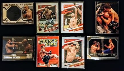 UFC top fighters of all time, patch/silver/chrome 8 card lot