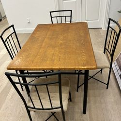 4 Seater Dining Table Chairs Set
