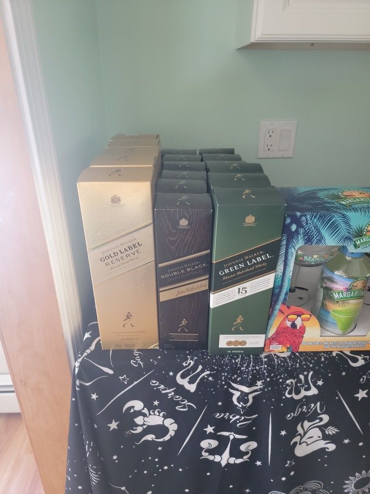 Empty Bottles Of Jhonny Walker 17 In Total 5=gold.9=Double Black.3=GreenLable