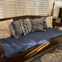 Hand Carved Solid Wood Daybed 