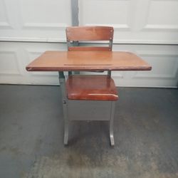 Vintage Student Child School Desk