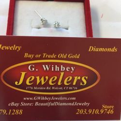 14 Kt gold & diamond earrings