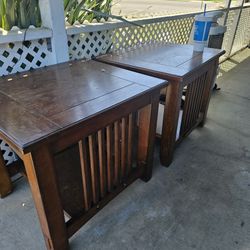 2 Wooden End Tables $40 For Both