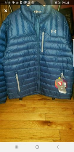 XL Under Armour coat with tags,blue 