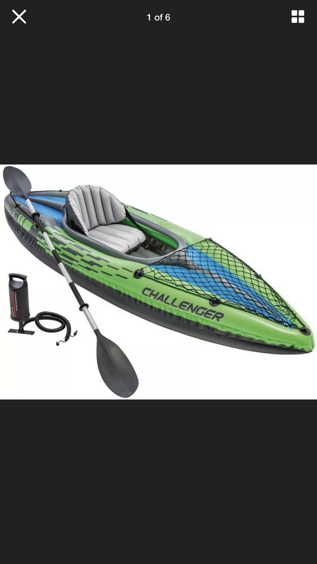 Intex Challenger K1 Kayak,Inflatable Kayak with Aluminum Oars / Output airpump