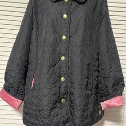 Coach Woman Quilted Jacket XL Black