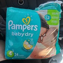 Size 4 Open Bag But None Missing  24 Diapers