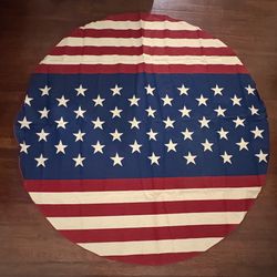 American Flag 60" Round  Tapestry Sheet Beach Picnic Blanket
