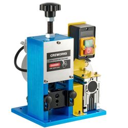 CREWORKS Automatic Wire Stripping Machine for 0.06"-1" Copper Wires 7/0-15 AWG