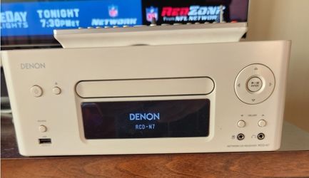 Denon Rcd- N7Denon's $600 RCD-N7—also known as the RCD-N7 Network Ready Receiver/CD Wi-Fi Network Streaming AM/FM/CD Player With Integrated iPod Doc
