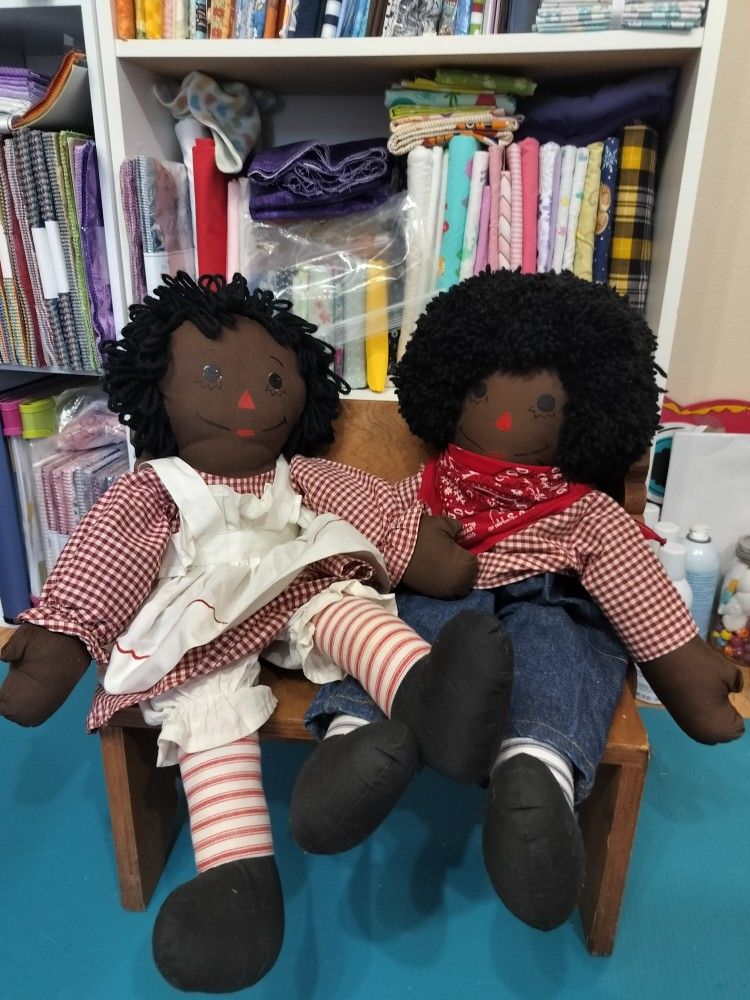 Black Raggedy Ann & Andy Dolls