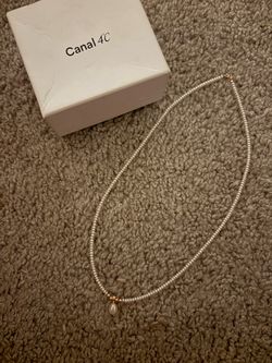 Canal4°C Sakura Collection 14k Gold Pearl Necklace