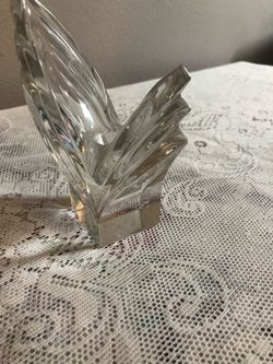 Clear Crystal Glass Bird Figurine
