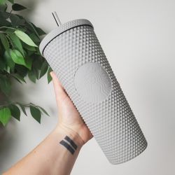 Starbucks Indonesia Matte Gray Studded Cold Cup Tumbler 24oz Overseas Collection
