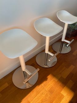 Set of 3 IKEA JANINGE Adjustable Bar Stools — $300
