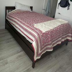 IKEA Queen Bed Frame & Mattress 
