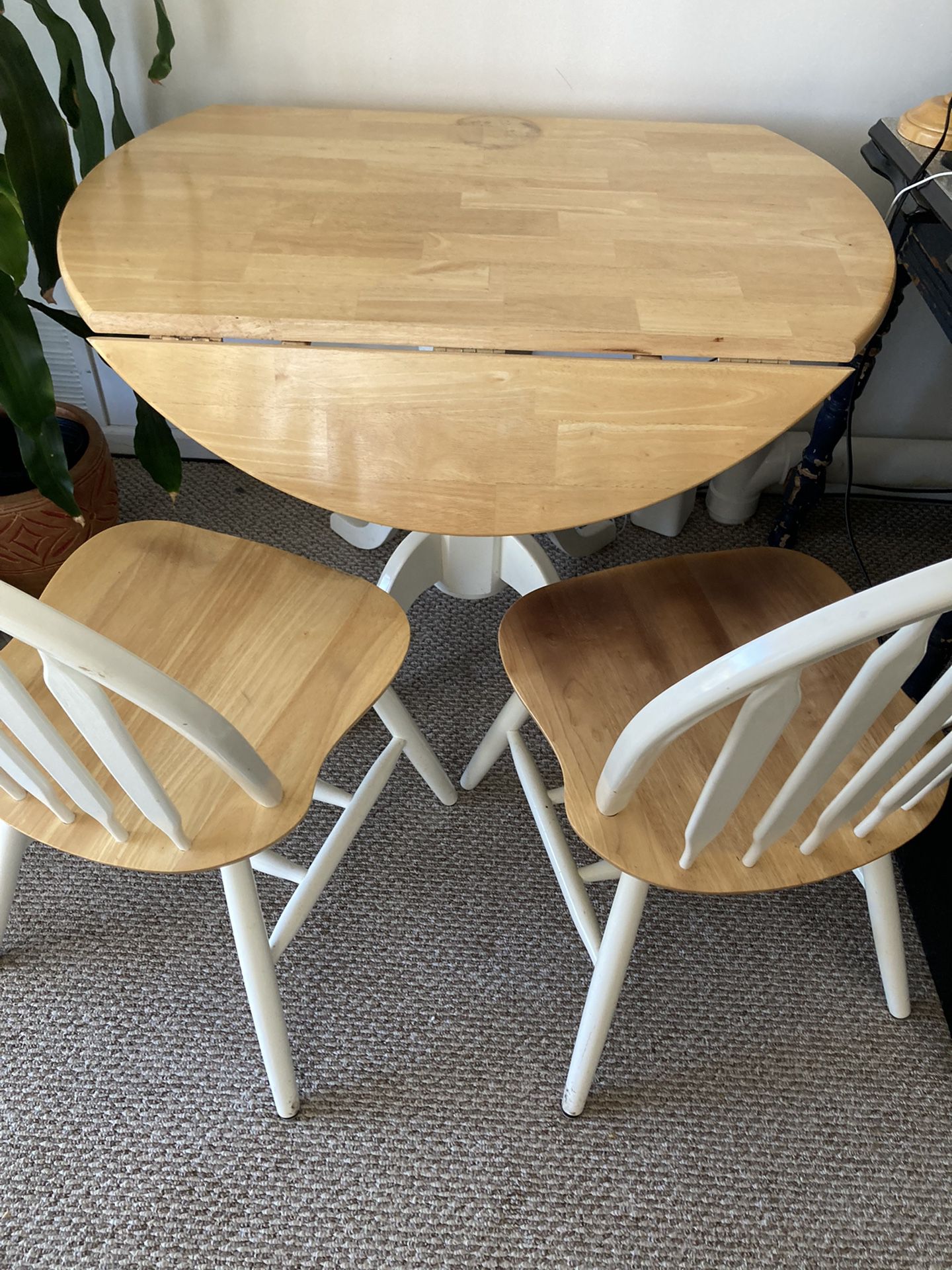 MUST SELL Solid Wood Drop leaf  Table And Chairs Set