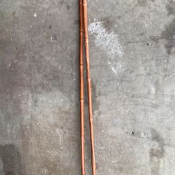 Vintage Colin Bamboo 51 Inch Ski Poles With Handles And Straps 