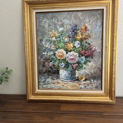 Amazing Frame And Pretty Floral Painting 