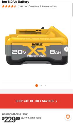 Dewalt 8ah power pack