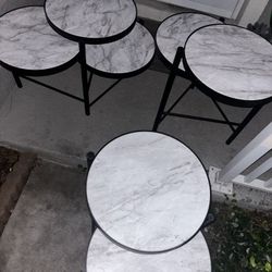 Marble Side Tables Set