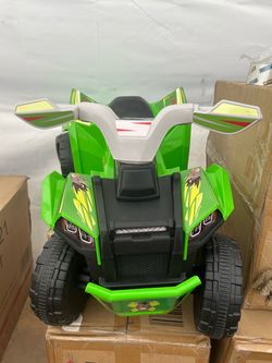 TOBBI 6V Electric Kids Ride On Toy Car with Trailer, Music/Battery Volume Display for Children Age 3-6 - green