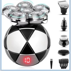 Head Shaver for Bald Men, Precision Ultimate Electric Shaver for Bald Men, IPX7 Waterproof Cordless Rechargeable Razor, Wet/Dry Shaving, 6D Rotary Sha