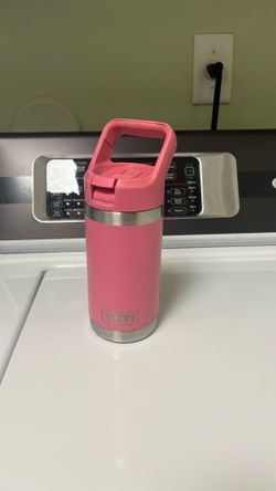 Pink Yeti rambler water bottle Junior with straw pink 12 ounce