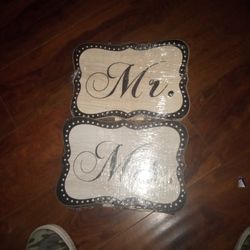 Mr. Mrs Table Signs 