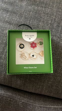 6 Kate Spade Wine Charms