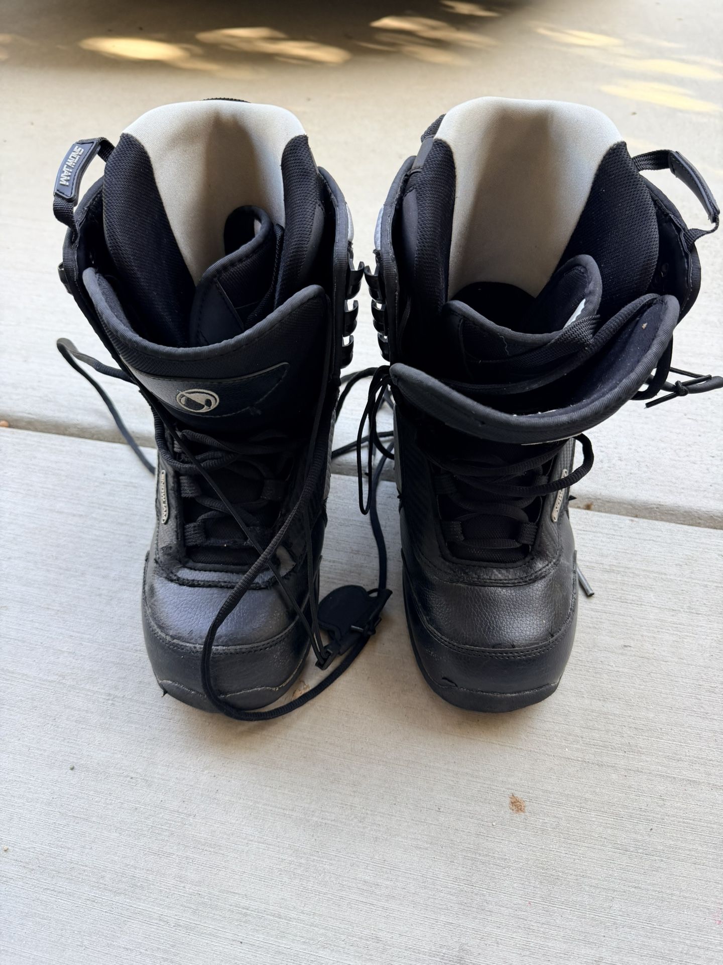Good Condition Snowboarding Black Boots Size 8