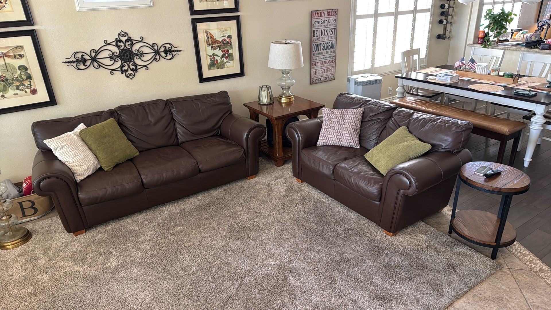 Leather Couch/Loveseat