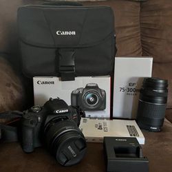 Canon EOS Rebel T7 DSLR Two Lens Kit with EF-S 18-55mm and EF 75-300mm Lenses Thumbnail