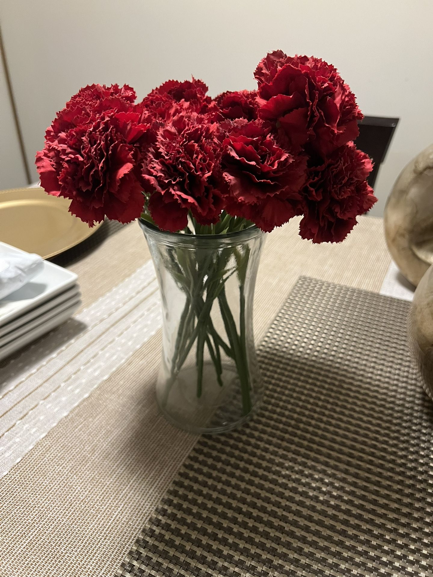 Artificial Flowers & Vase