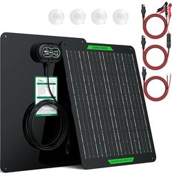 Waterproof 20W 12V Car Solar Battery Charger & Maintainer PRO, Built-in UltraSmart MPPT Charge Controller, 12 Volt Solar Panel Trickle Charging Kits