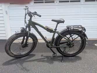 E-Bike RadRover 5 Electric Fat Tire Bike — Olive Green, ~2,100 mi, Loaded