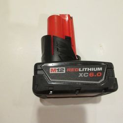MILWAUKEE 48-11-2460 M12 12V LITHIUM-ION XC EXTENDED CAPACITY 6AH BATTERY PACK