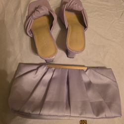 Lavender Heels (Size 8) & Matching Clutch – 2-Piece set.