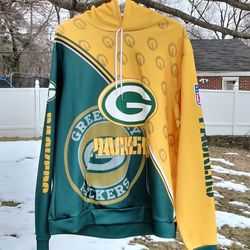 Green Bay Packers Light Weight Pullover Hoodie With 3D Print